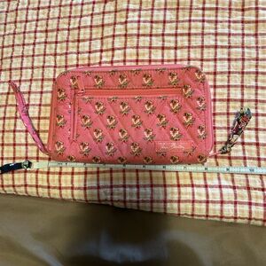 Vera Bradley Pink Quilted Floral Zip Wallet